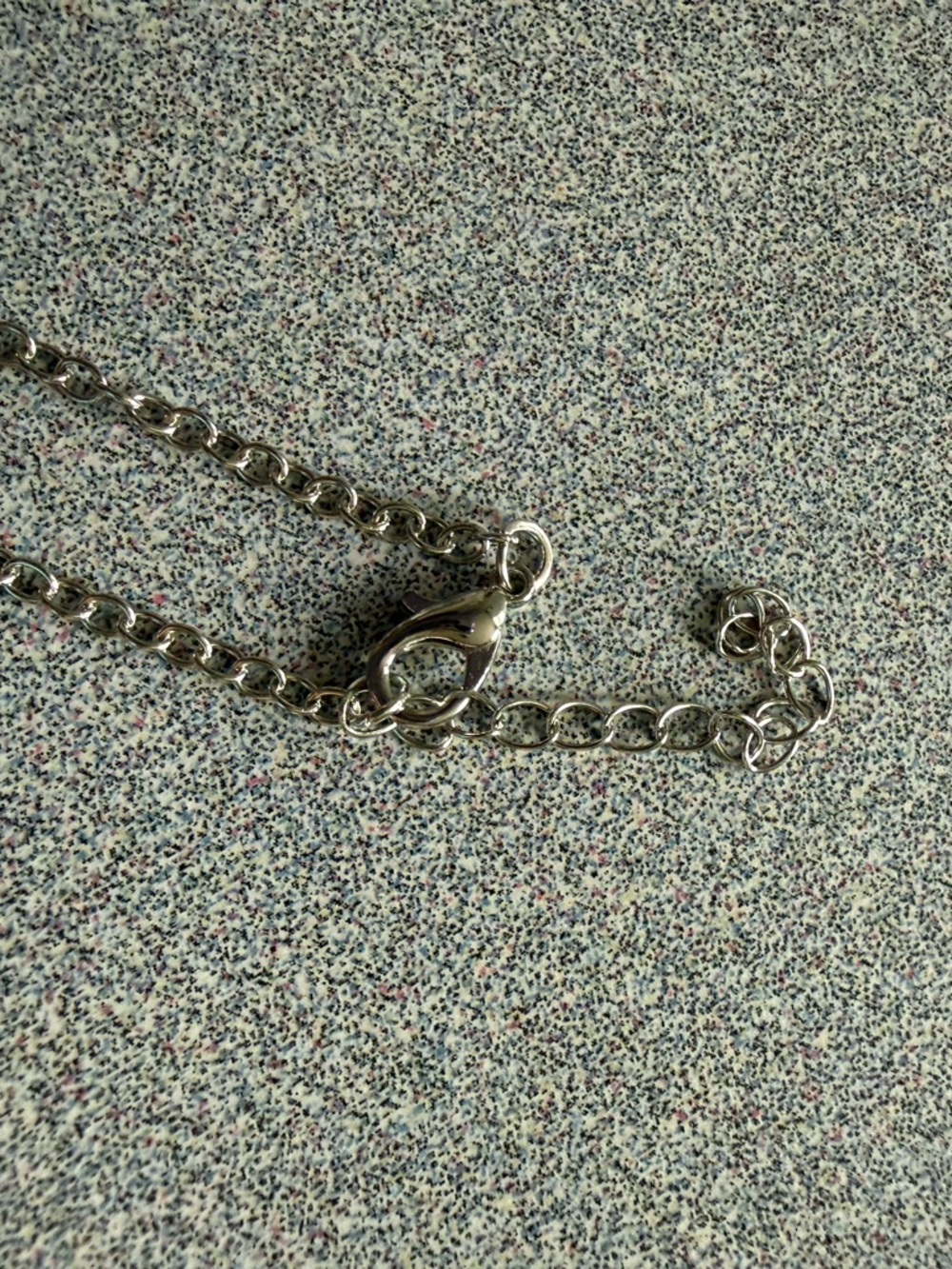 Capricorn Silver Moon Necklace with Blue Orb - Picture 4 of 5